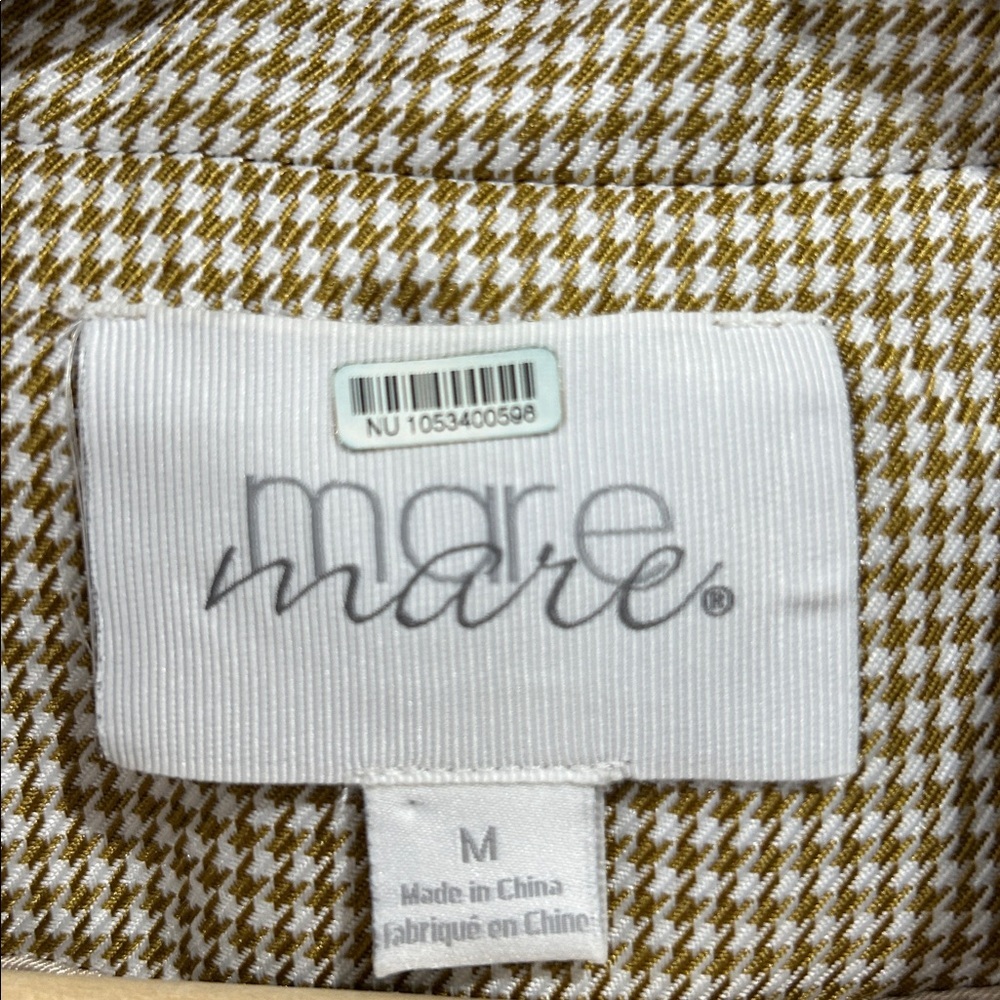 Anthropologie Mare Mare Oversized Houndstooth Dark Academia School Girl Blazer M - Picture 9 of 10